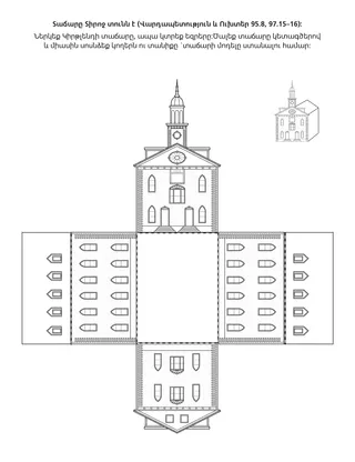 գործնական աշխատանքի էջ. տաճարը Տիրոջ տունն է: