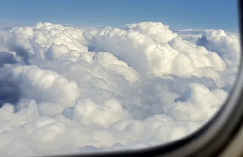 View out of an airplane window