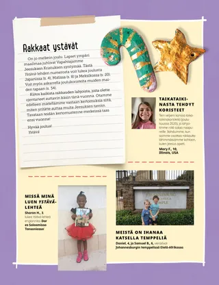 letter and quotes from children