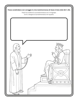 pagina delle attività: posso condividere la mia testimonianza