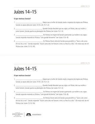 Resumos: O Que Motivou Sansão