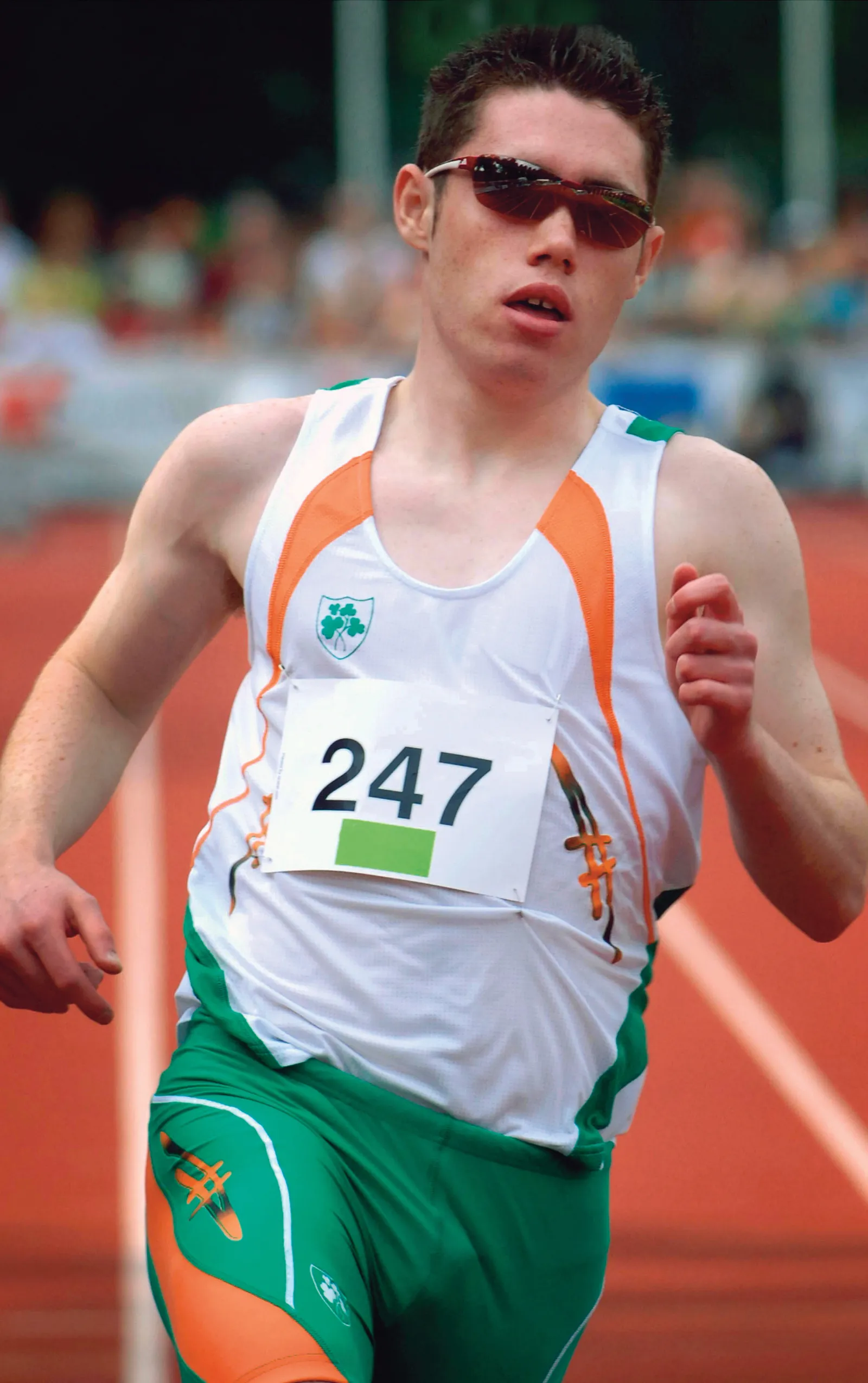 A photograph of a runner competing in a race.