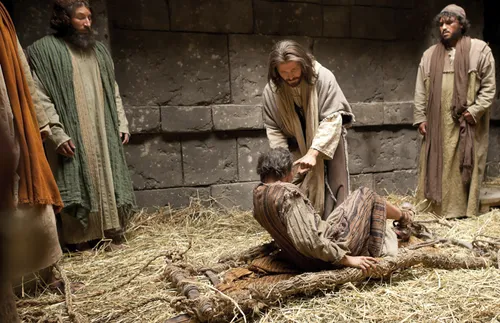 Jesus healing a man