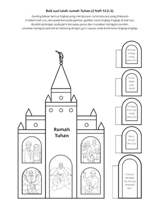 halaman aktiviti: bait suci adalah rumah Tuhan