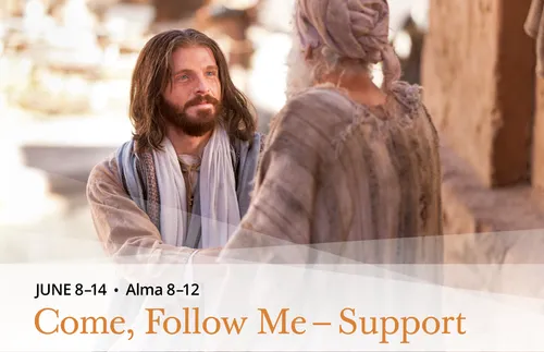 Bible video depiction of Jesus and man at pool of Bethesda