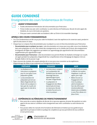 handout, GUIDE CONDENSÉ