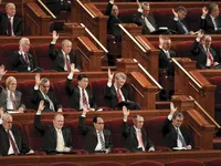 在總會大會上舉手支持