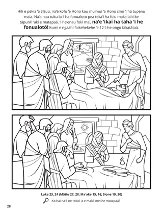 Jesus’s Burial coloring page
