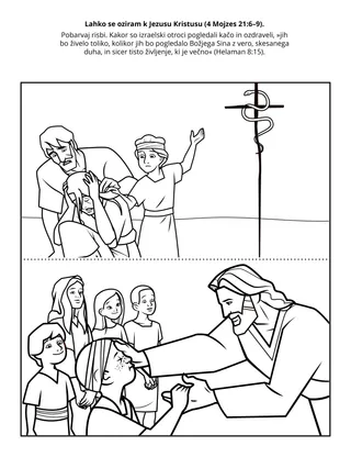 Stran z dejavnostjo za Osnovno: Lahko se oziram k Jezusu Kristusu