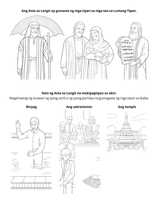 Pahina ng aktibidad ng Primary: Nais ng Ama sa Langit na makipagtipan sa akin