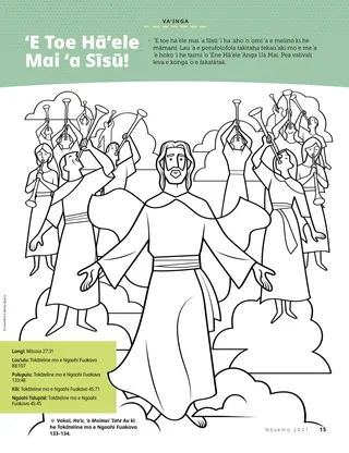 color-by-number picture of Jesus at the Second Coming