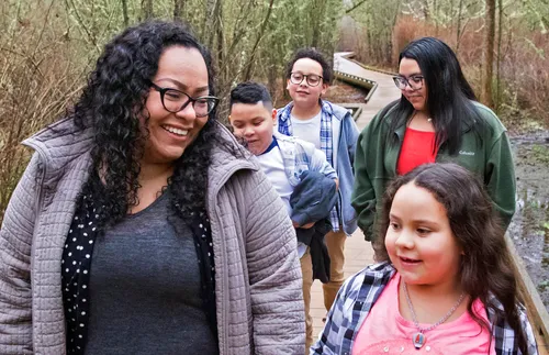 Karina Guerra and children