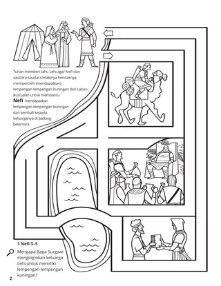 Nephi Obtained the Brass Plates coloring page