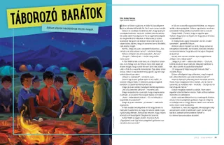 boys sitting around campfire at night