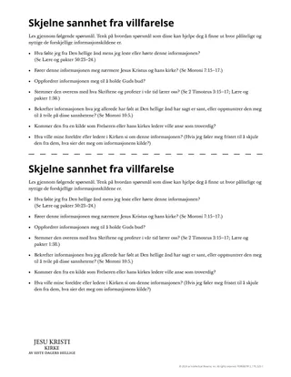 Skjelne sannhet fra villfarelse