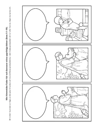 aktivitetssida: Min himmelske Fader hör och besvarar mina uppriktiga böner