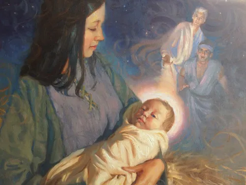 Nephi’s vision of Mary and baby Jesus
