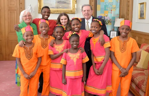 Jeffrey R. Holland with children from Kenya