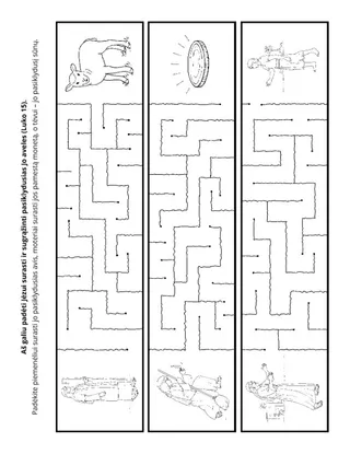 Užsiėmimų puslapis. Aš galiu padėti Jėzui sugrąžinti pasiklydusias Jo aveles