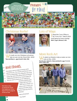 pictures of children with rock art they made