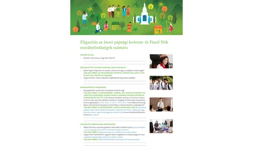 eligazítás kvórum- és osztályelnökségek számára