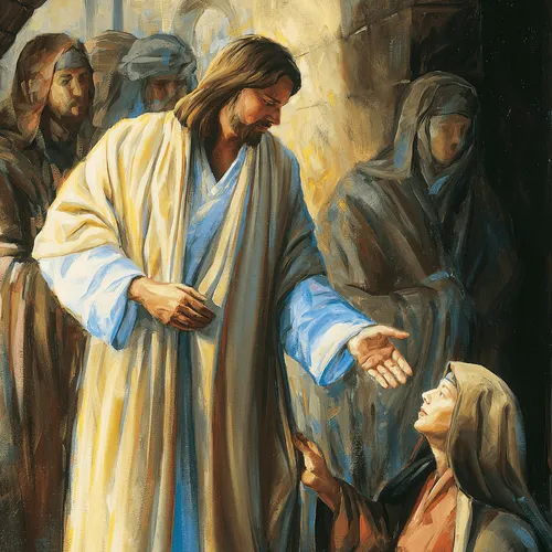 Jesus Christ with woman