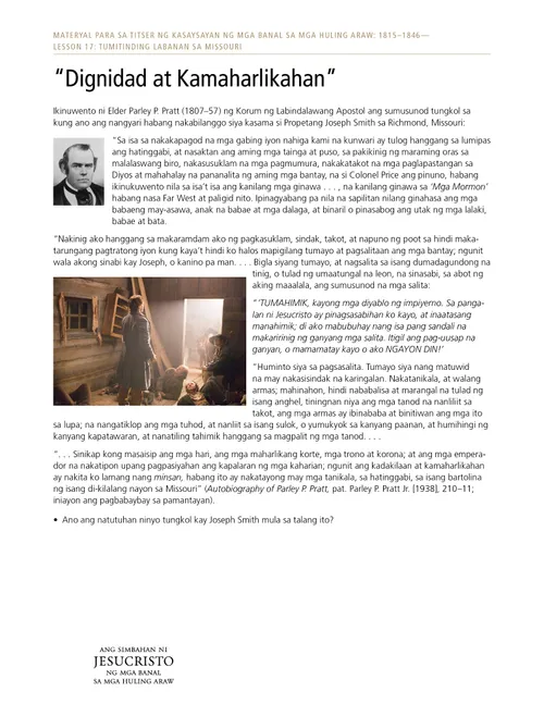 handout ng “Dignidad at Kamaharlikahan”