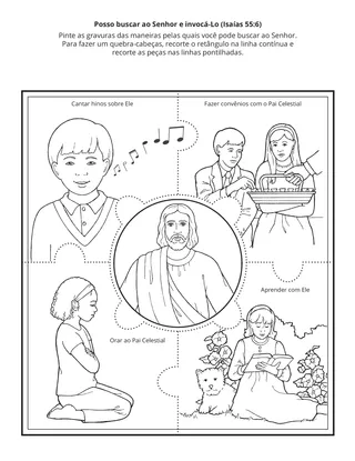 página de atividade: Posso buscar ao Senhor e invocá-Lo