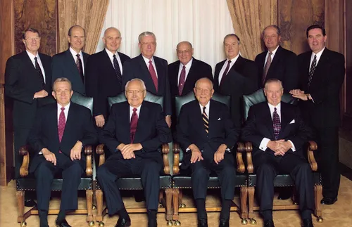group photograph of members of the Quorum of the Twelve Apostles