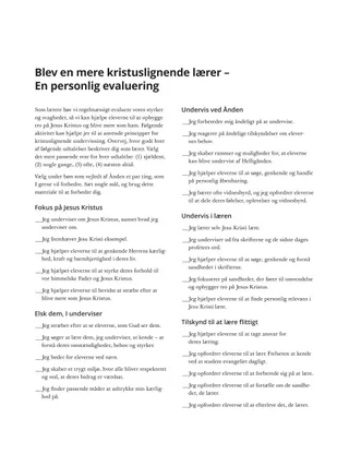 personlig evalueringsformular