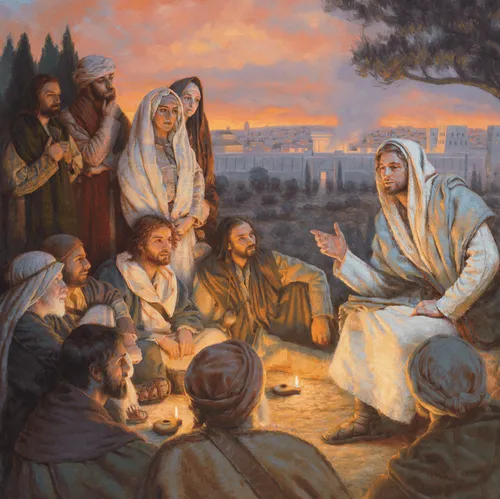 Jesus Christ teaching His disciples