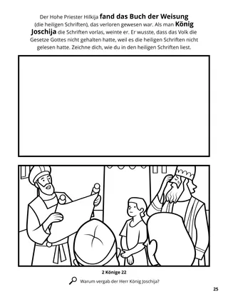 Josiah and the Book of the Law coloring page