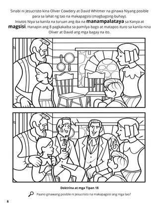 Oliver and David Taught Repentance coloring page