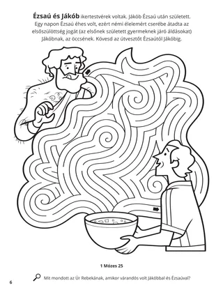 Esau and Jacob coloring page