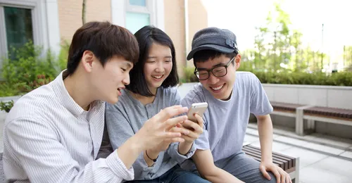 youth with smartphone