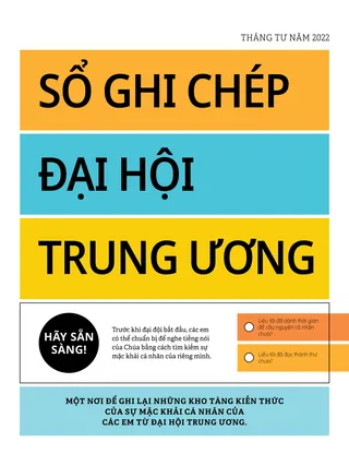 Sổ Ghi Chép Đại Hội Trung Ương