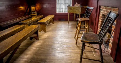 Photo of a room in the Newel K. Whitney store.