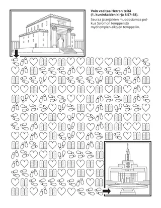 tehtäväsivu: Voin vaeltaa Jumalan teitä