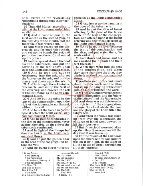 page de texte des Écritures marqué