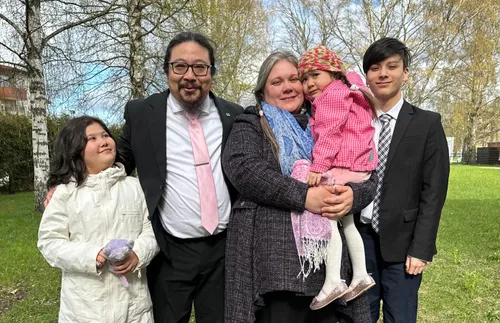 family standing together