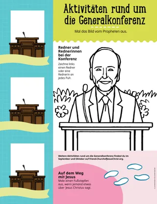 coloring page of President Nelson