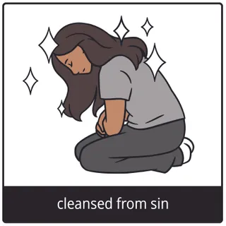 cleansed from sin gospel symbol