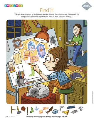 girl drawing picture of the armor of God