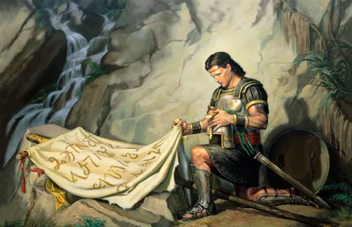 Captain Moroni with the title of liberty