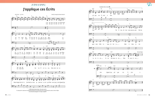 PDF montrant une partition de musique