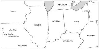 mapa, z Ohio do Missouri