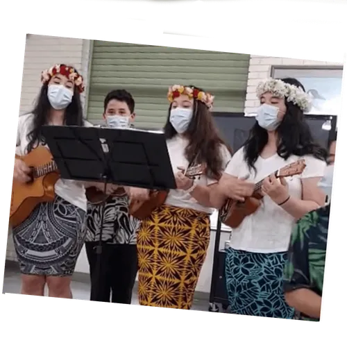 youth playing music and singing