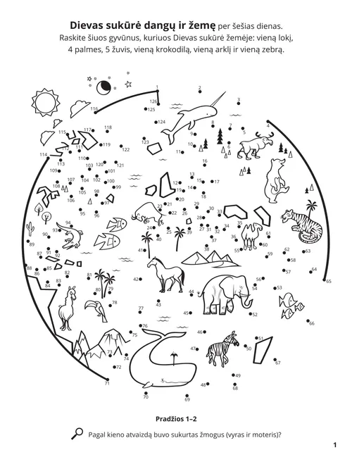 The Creation coloring page