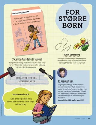 Page from the January 2022 Friend Magazine.