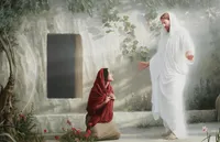 Christ and Mary at the tomb.